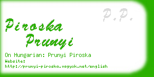 piroska prunyi business card